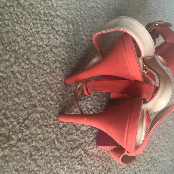 Orange Strappy Sandals - Picture 4 of 8